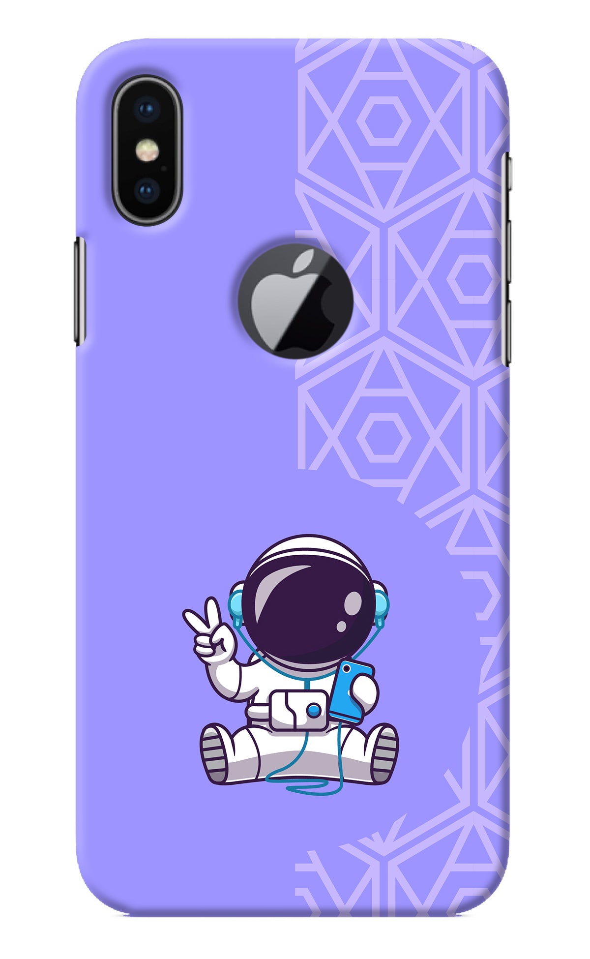 Cute Astronaut Chilling iPhone X Logocut Back Cover