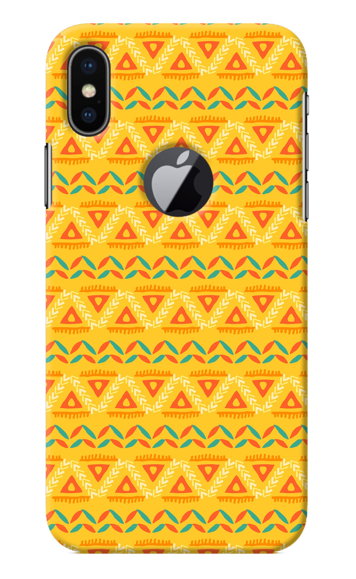 Tribal Pattern iPhone X Logocut Back Cover