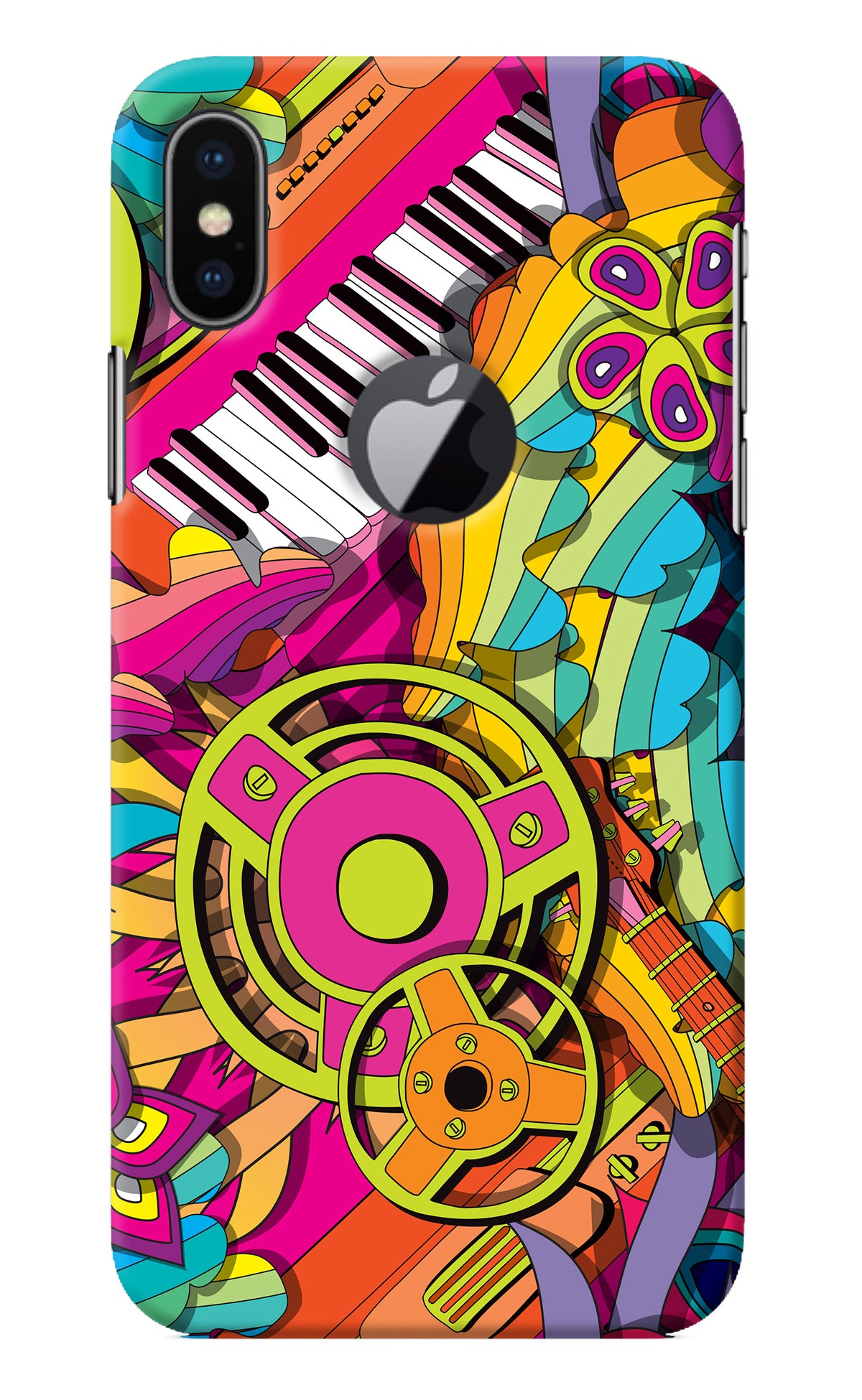 Music Doodle iPhone X Logocut Back Cover