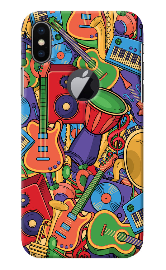 Music Instrument Doodle iPhone X Logocut Back Cover