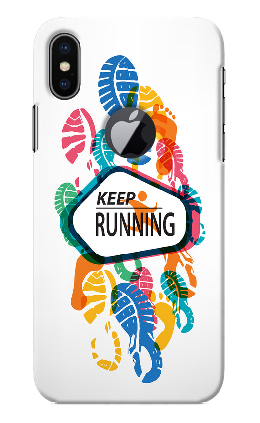 Keep Running iPhone X Logocut Back Cover