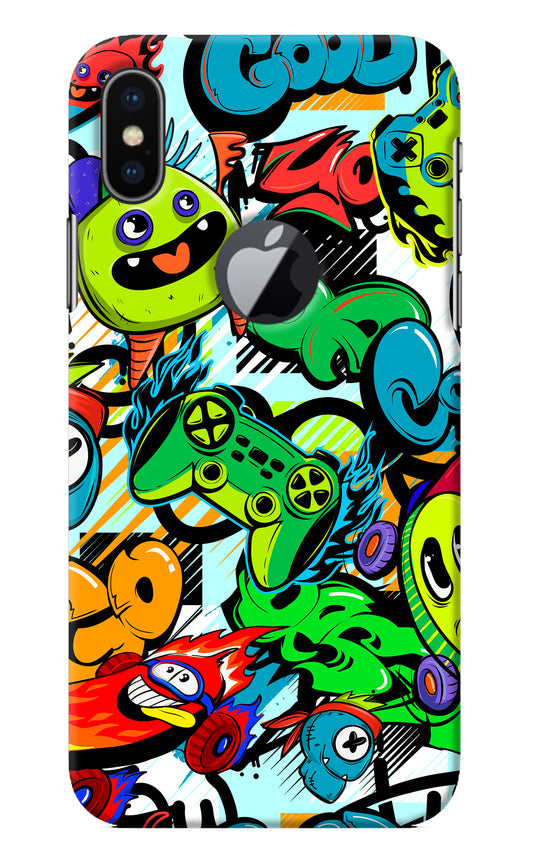 Game Doodle iPhone X Logocut Back Cover