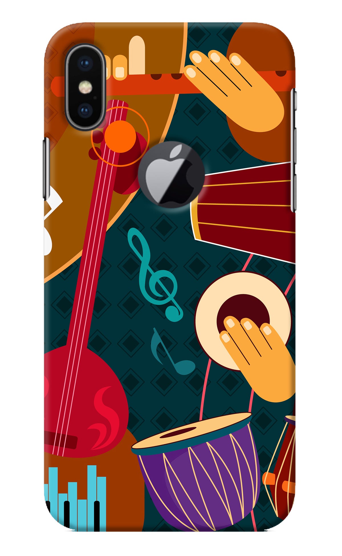 Music Instrument iPhone X Logocut Back Cover