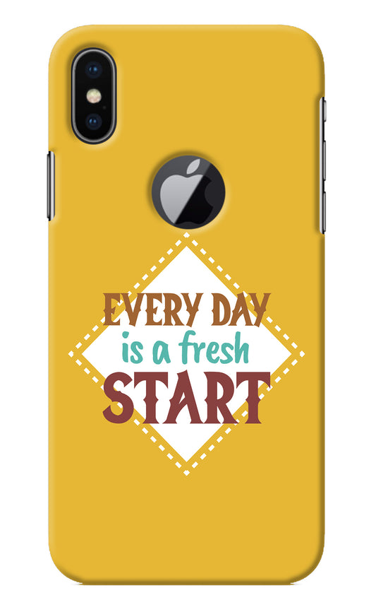 Every day is a Fresh Start iPhone X Logocut Back Cover