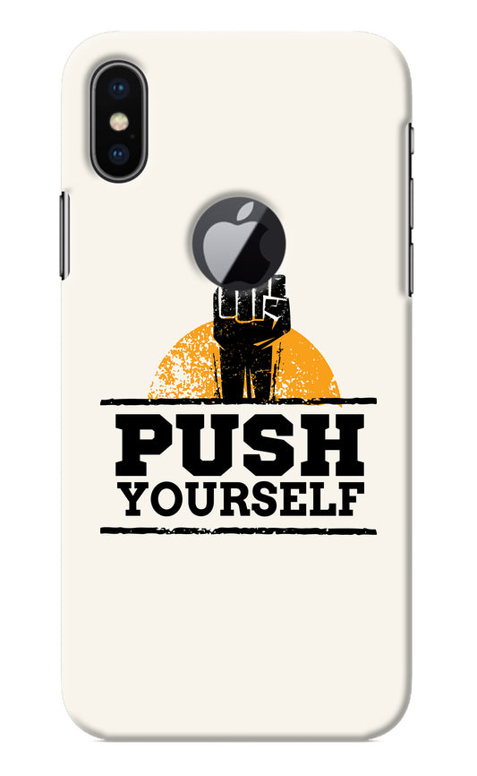 Push Yourself iPhone X Logocut Back Cover