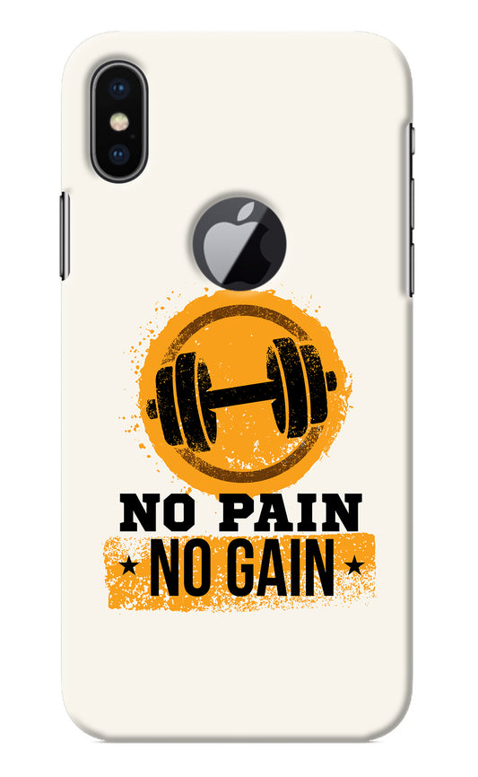 No Pain No Gain iPhone X Logocut Back Cover