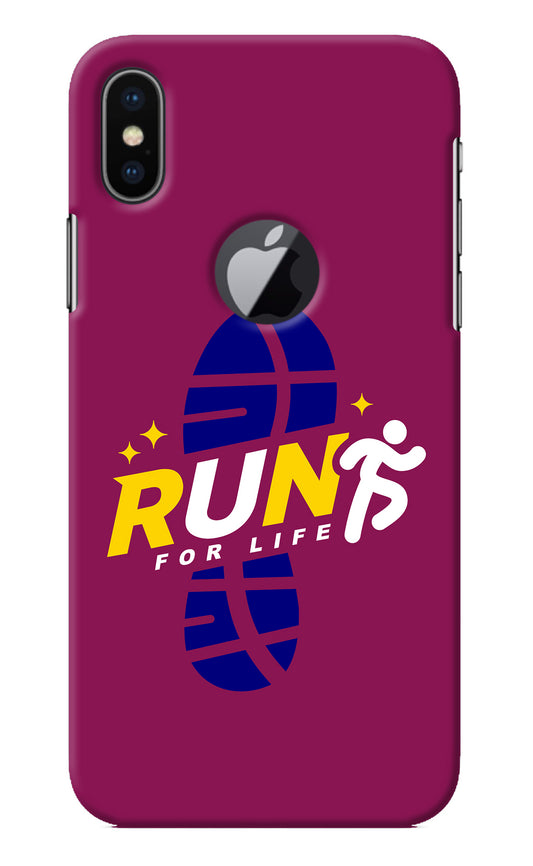Run for Life iPhone X Logocut Back Cover