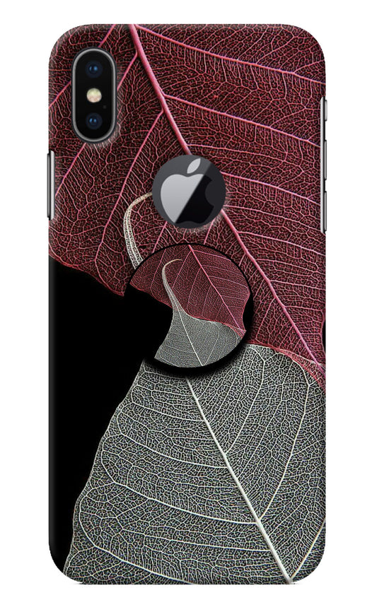 Leaf Pattern iPhone X Logocut Pop Case