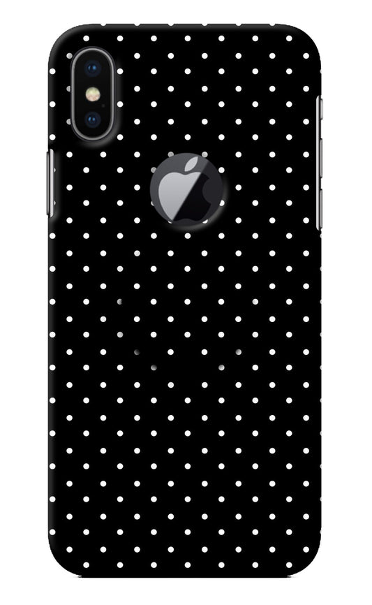 White Dots iPhone X Logocut Pop Case