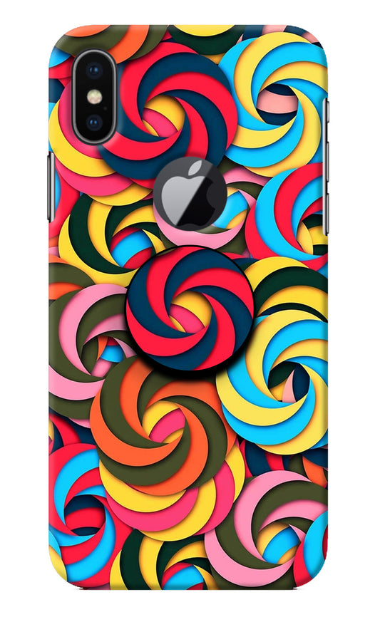 Spiral Pattern iPhone X Logocut Pop Case
