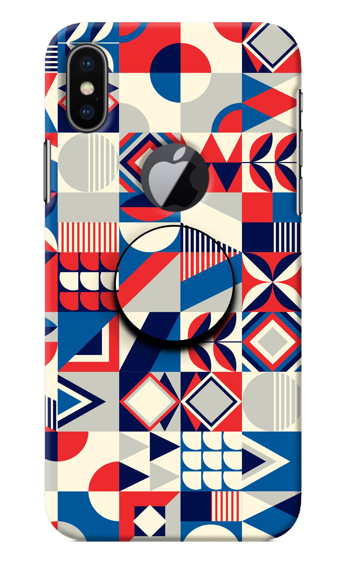 Colorful Pattern iPhone X Logocut Pop Case