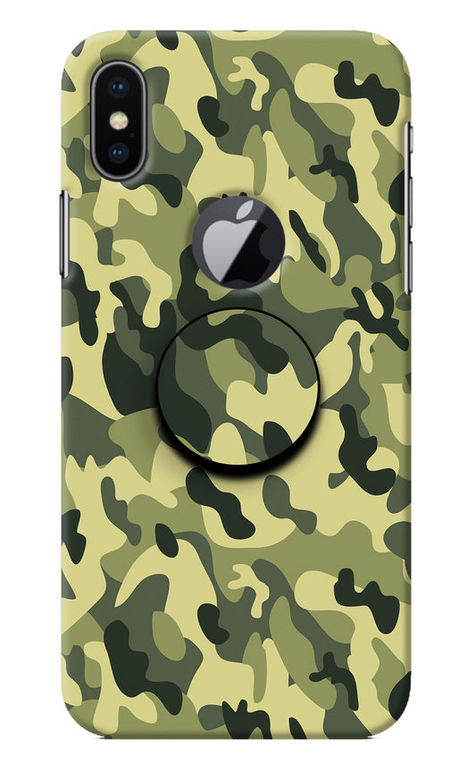 Camouflage iPhone X Logocut Pop Case