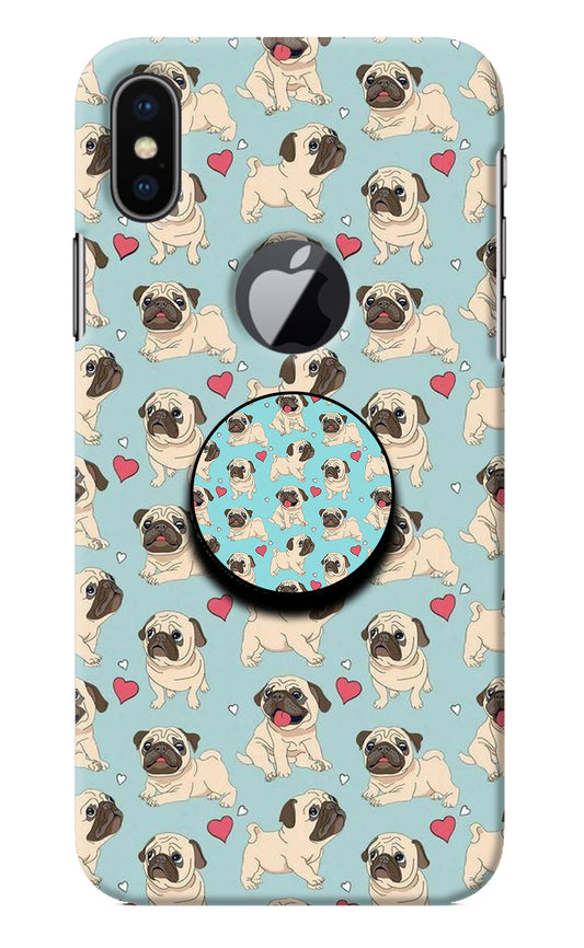 Pug Dog iPhone X Logocut Pop Case