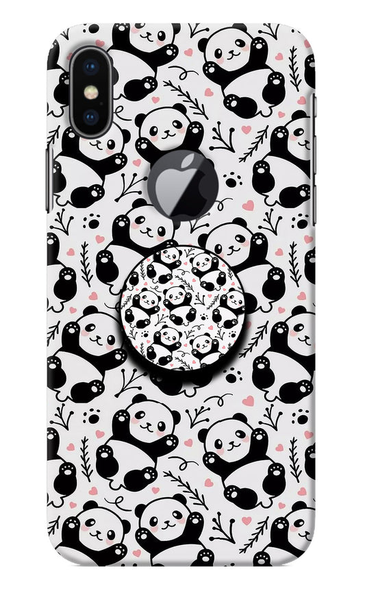 Cute Panda iPhone X Logocut Pop Case