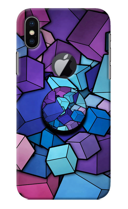 Cubic Abstract iPhone X Logocut Pop Case