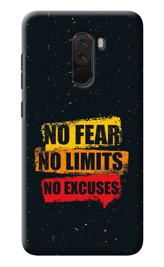 No Fear No Limits No Excuse Poco F1 Back Cover