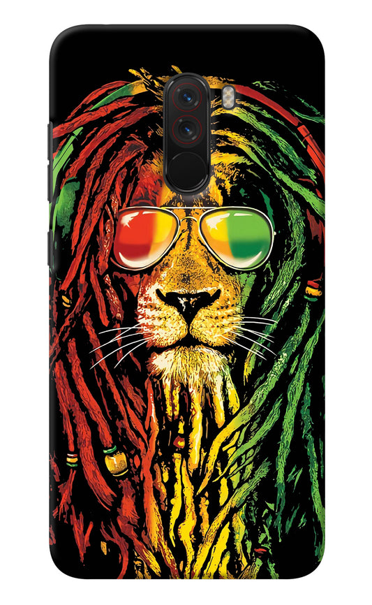 Rasta Lion Poco F1 Back Cover