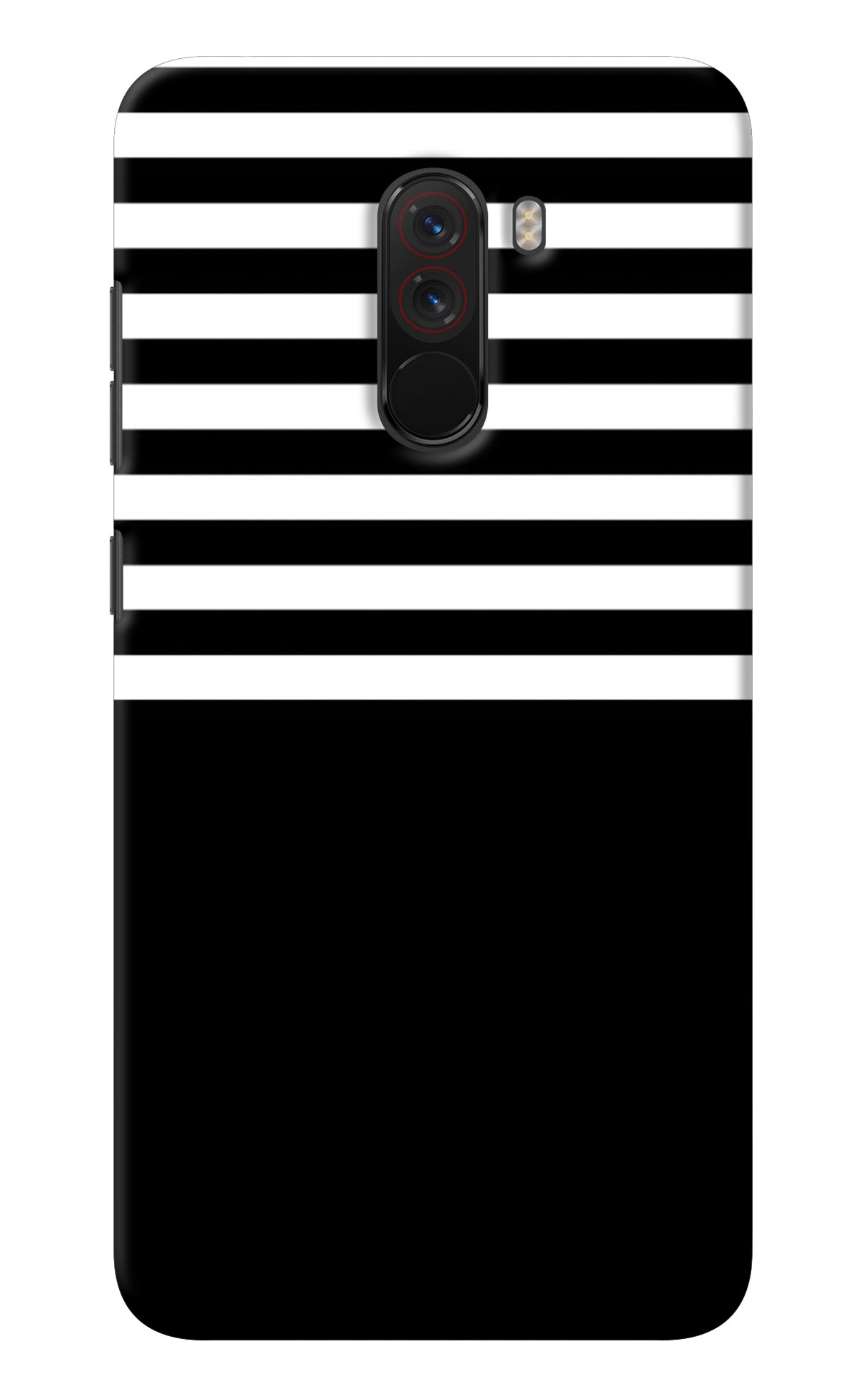 Black and White Print Poco F1 Back Cover