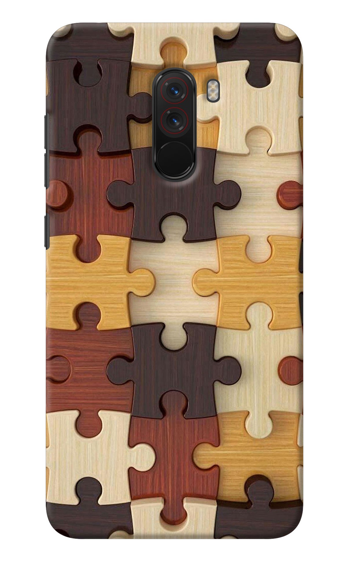 Wooden Puzzle Poco F1 Back Cover