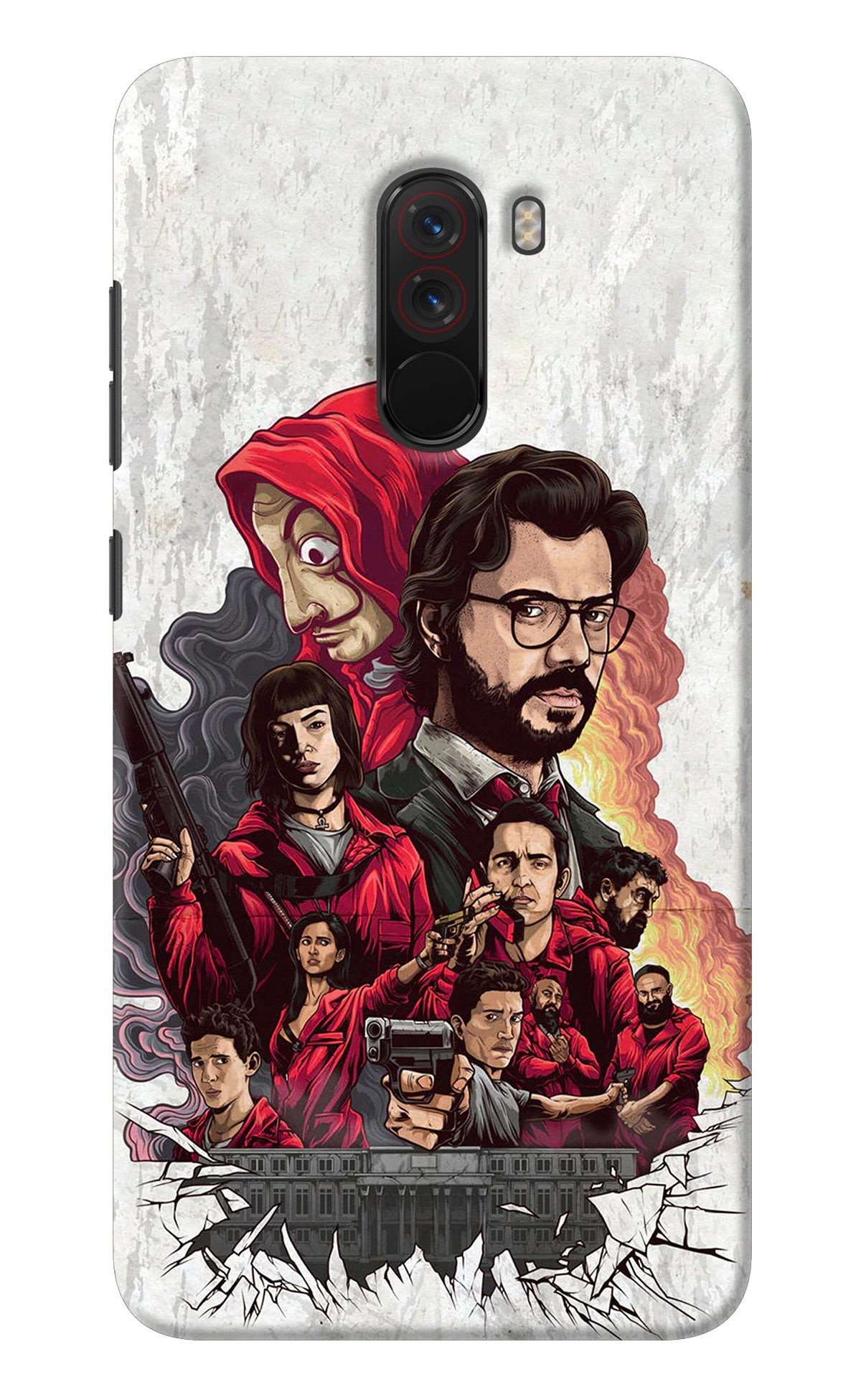 Money Heist Artwork Poco F1 Back Cover