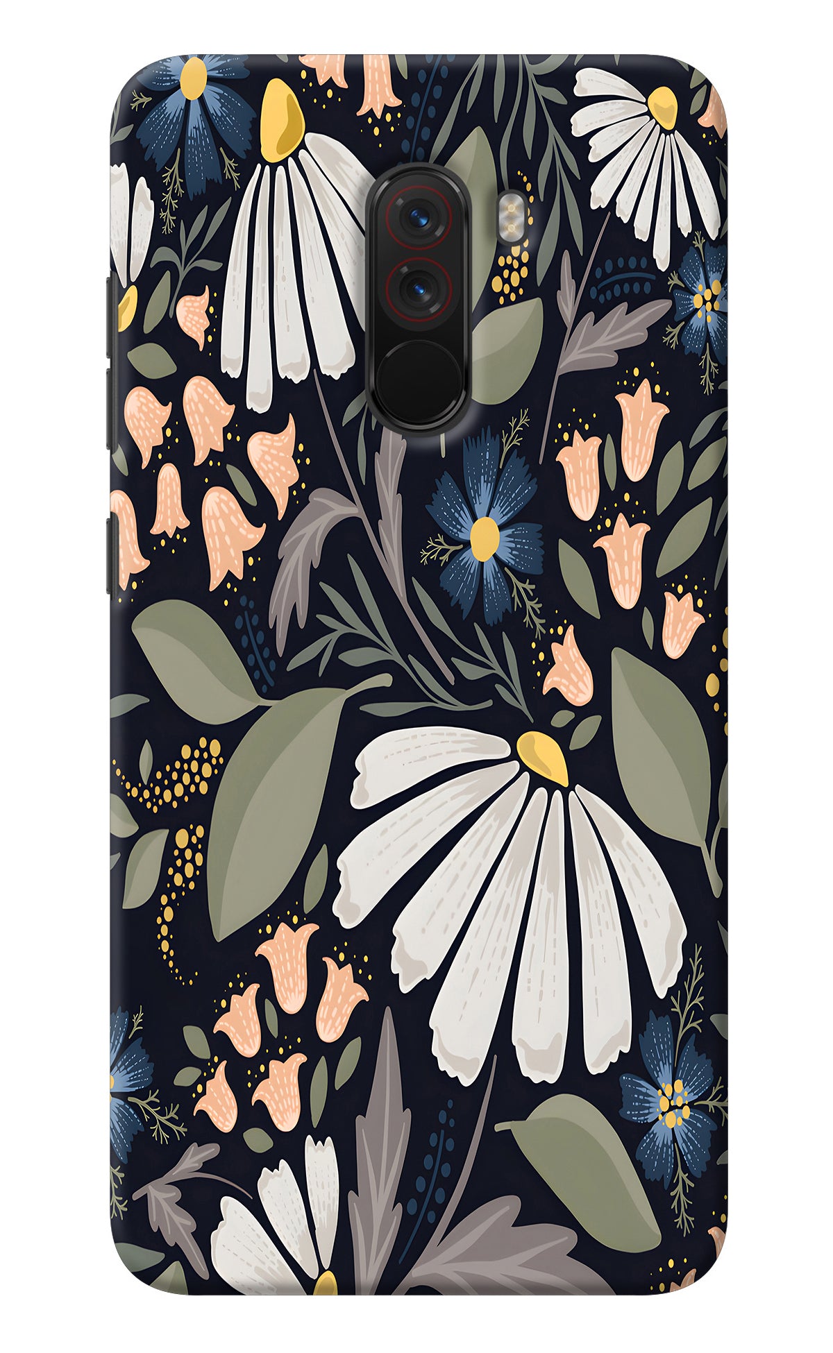 Flowers Art Poco F1 Back Cover