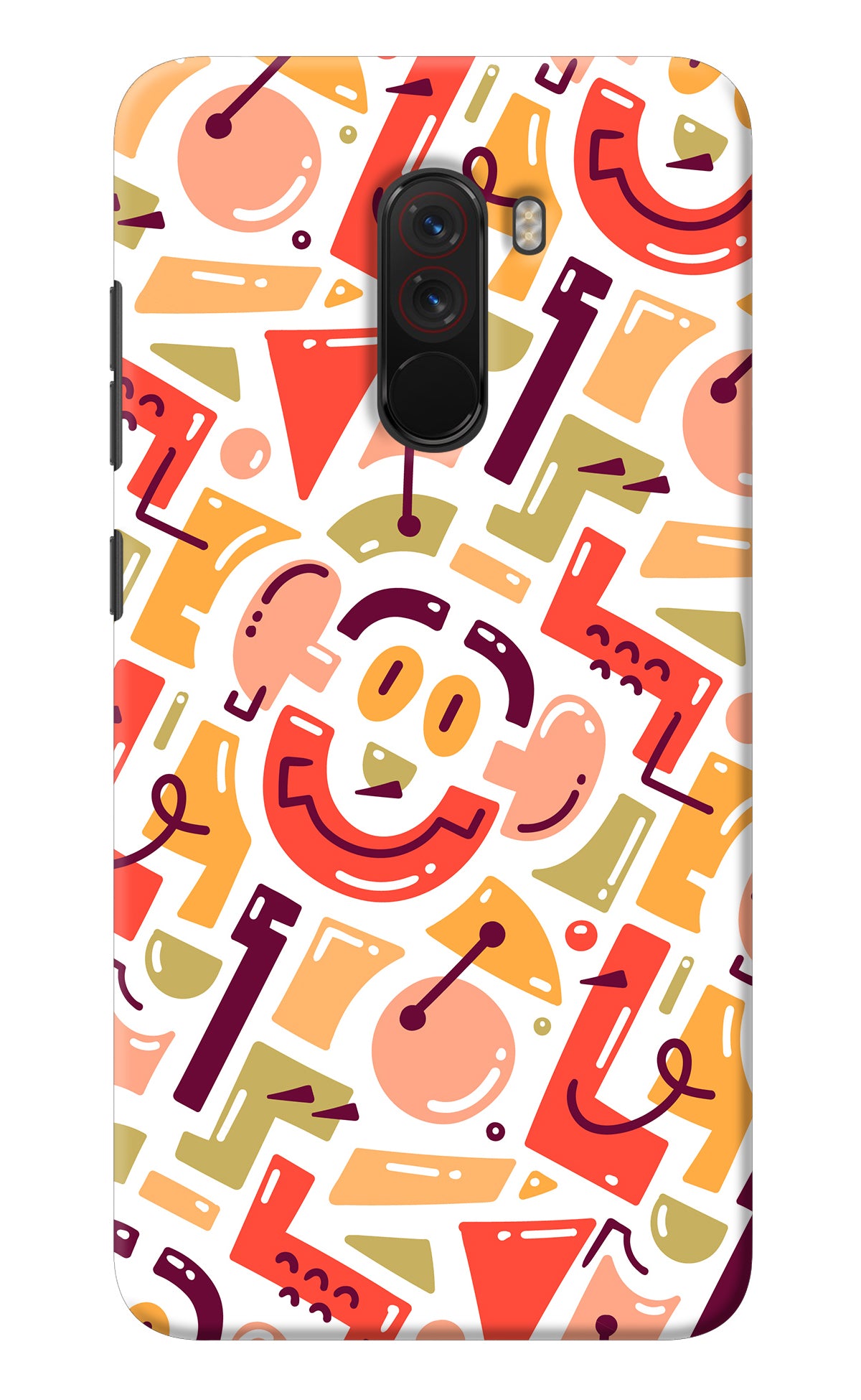 Doodle Pattern Poco F1 Back Cover