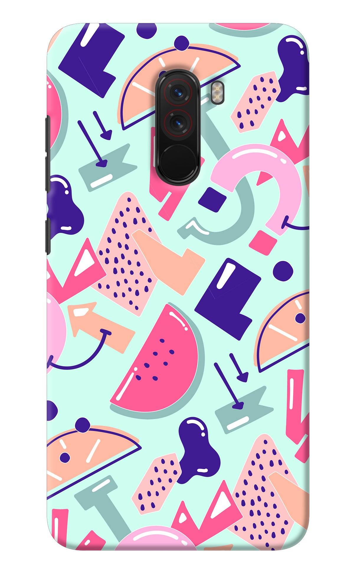 Doodle Pattern Poco F1 Back Cover