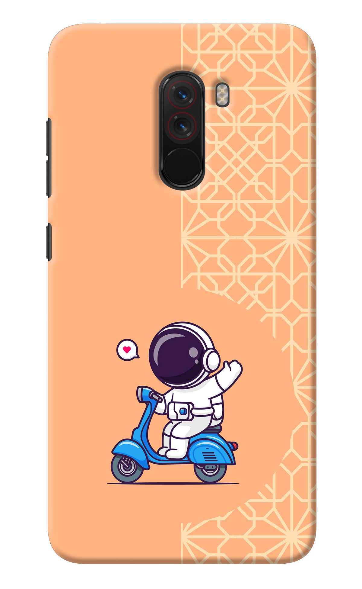 Cute Astronaut Riding Poco F1 Back Cover