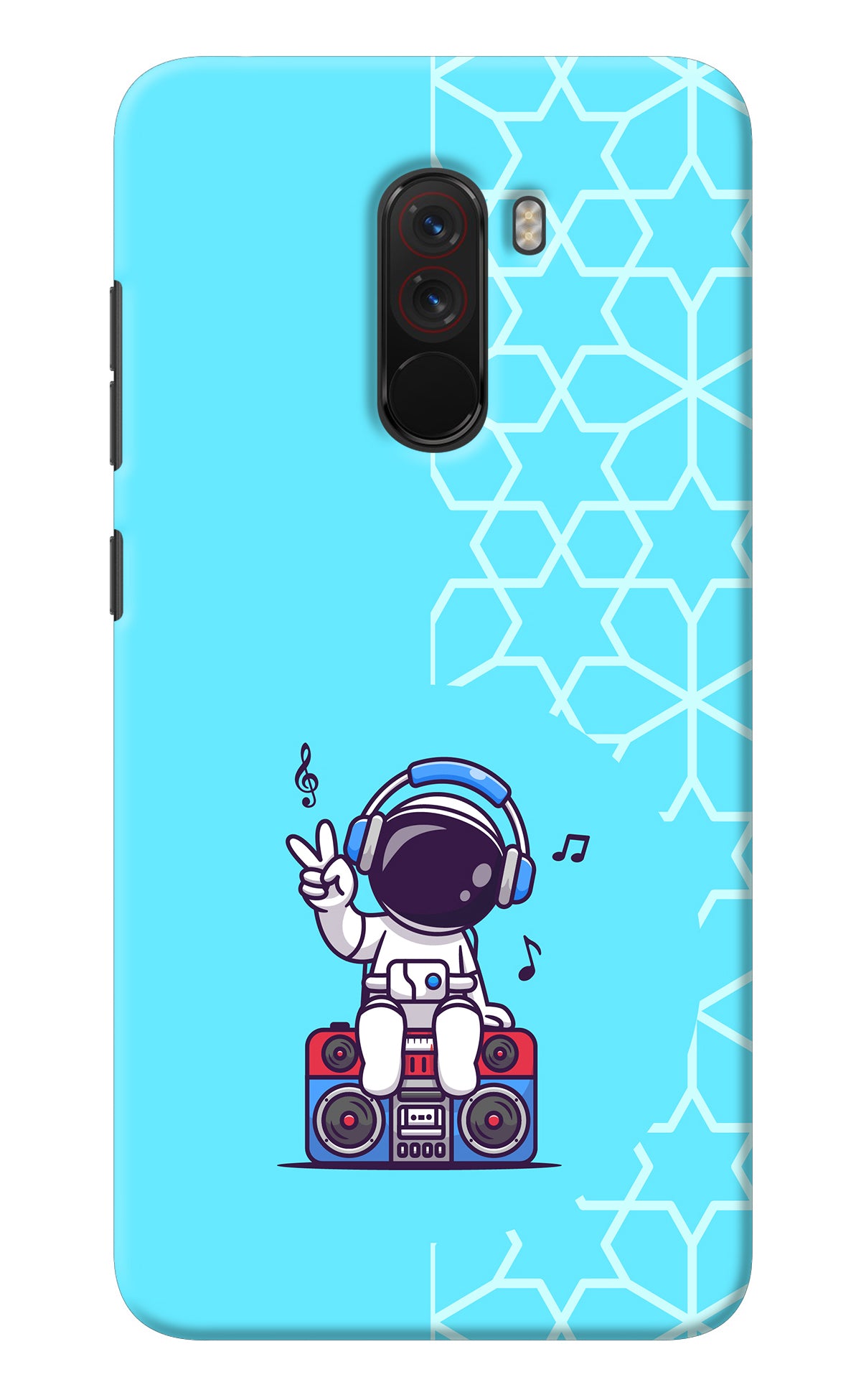 Cute Astronaut Chilling Poco F1 Back Cover