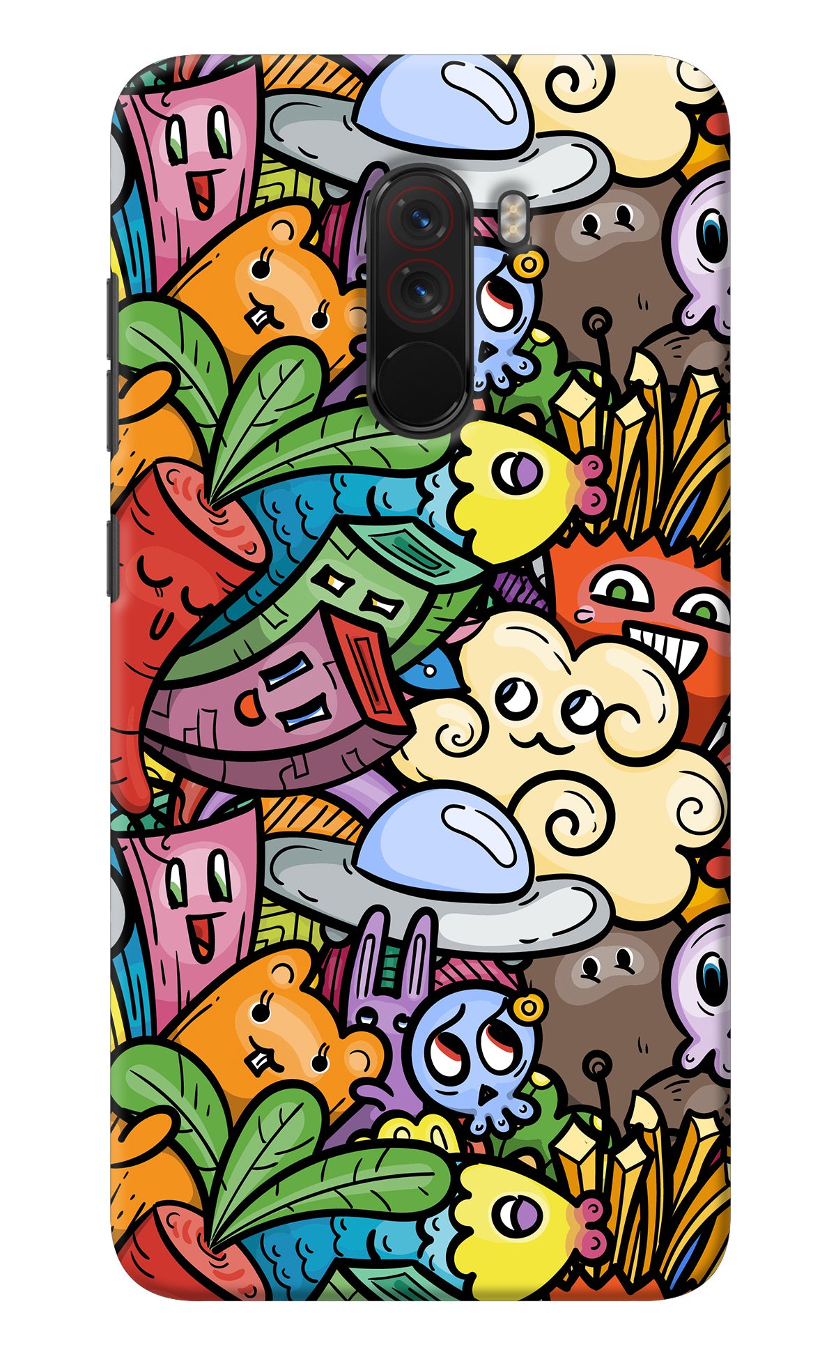 Veggie Doodle Poco F1 Back Cover