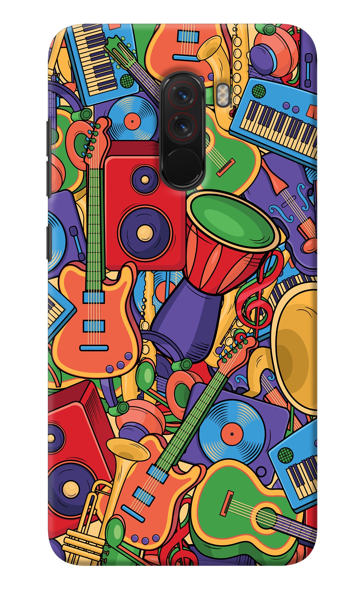 Music Instrument Doodle Poco F1 Back Cover