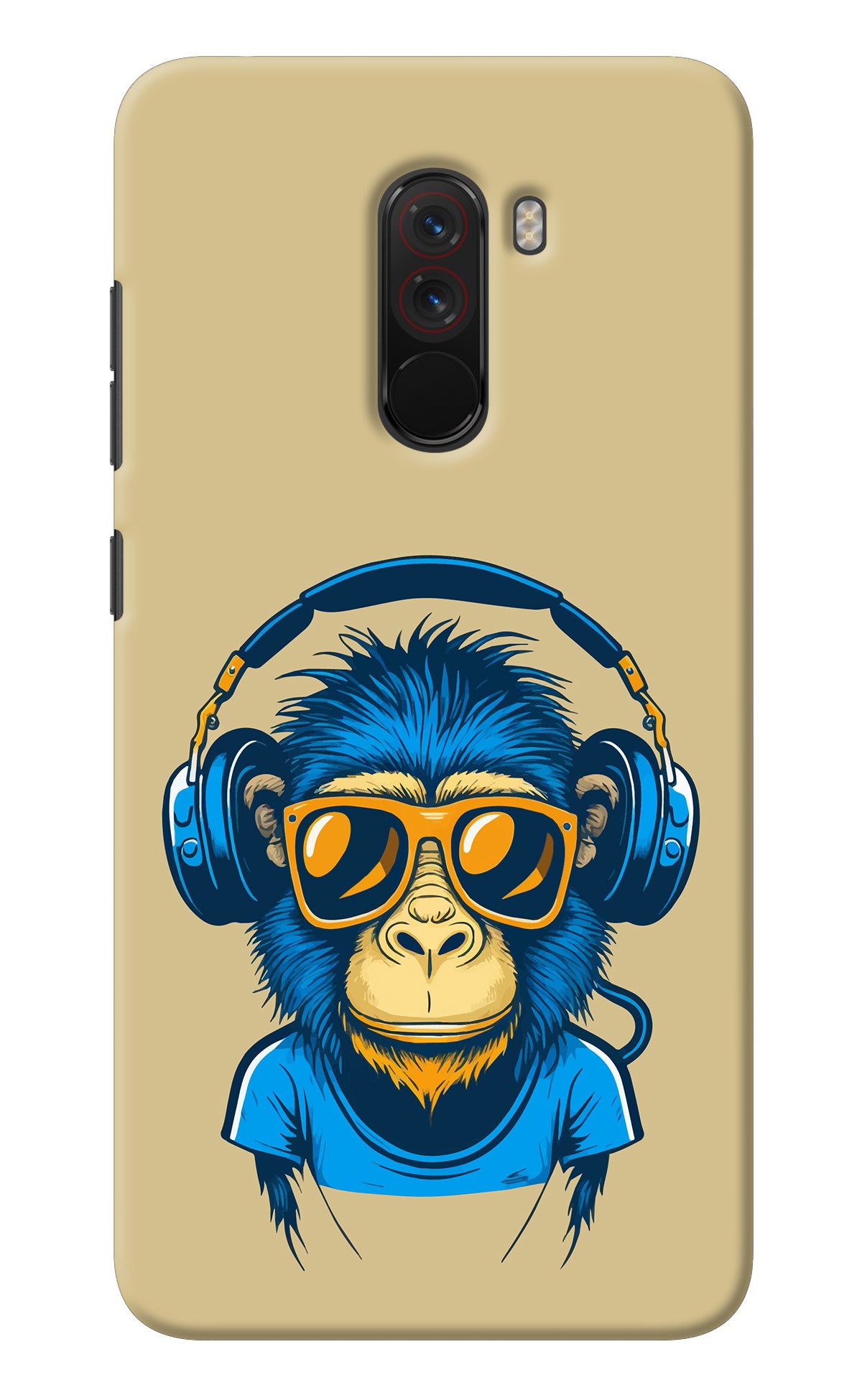Monkey Headphone Poco F1 Back Cover