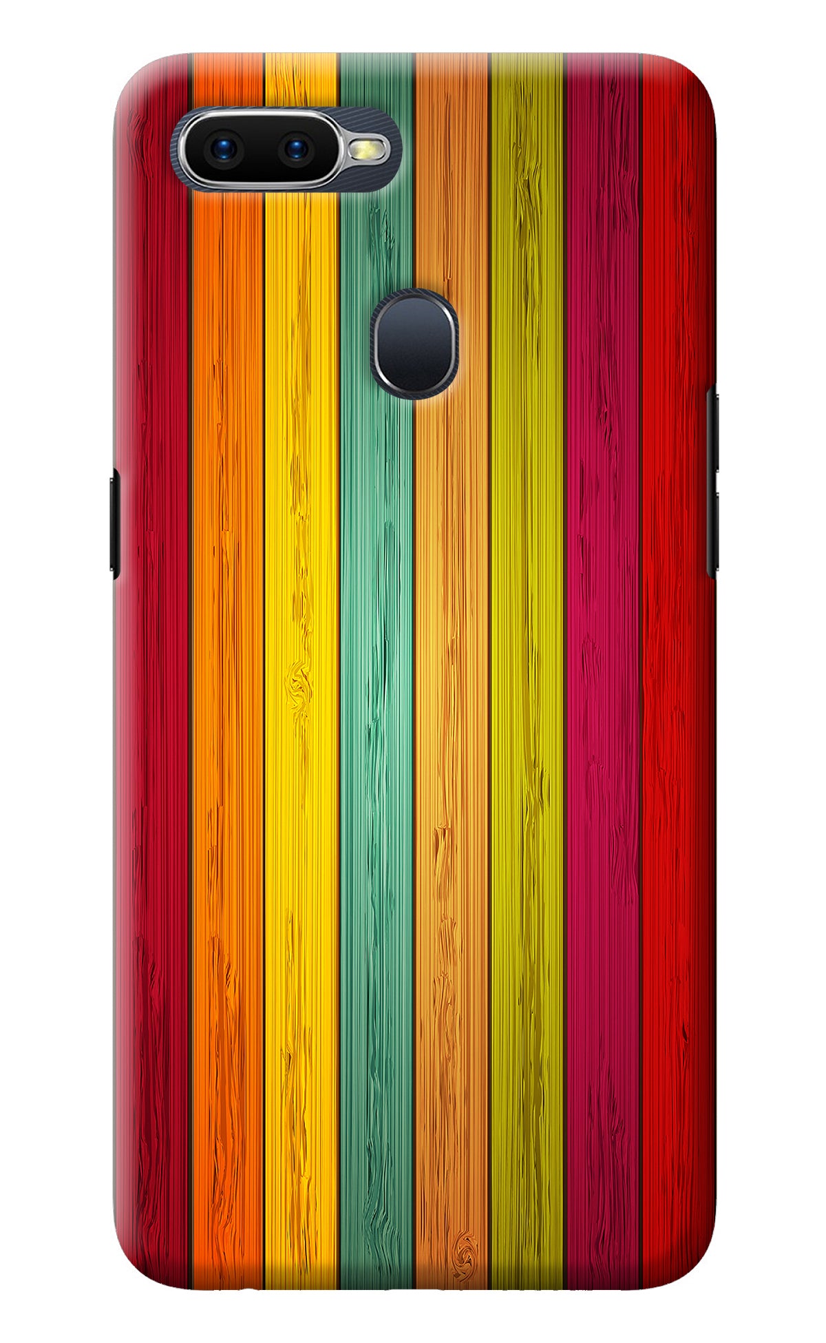 Multicolor Wooden Oppo F9/F9 Pro Back Cover