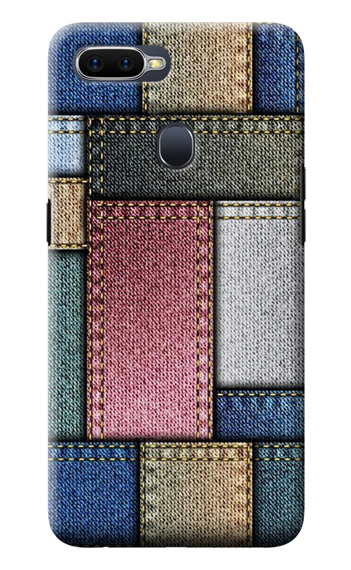 Multicolor Jeans Oppo F9/F9 Pro Back Cover