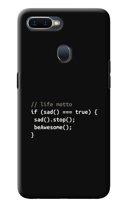 Life Motto Code Oppo F9/F9 Pro Back Cover