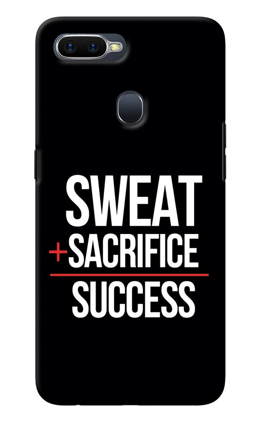 Sweat Sacrifice Success Oppo F9/F9 Pro Back Cover