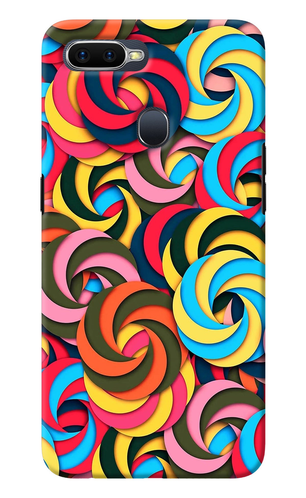 Spiral Pattern Oppo F9/F9 Pro Back Cover