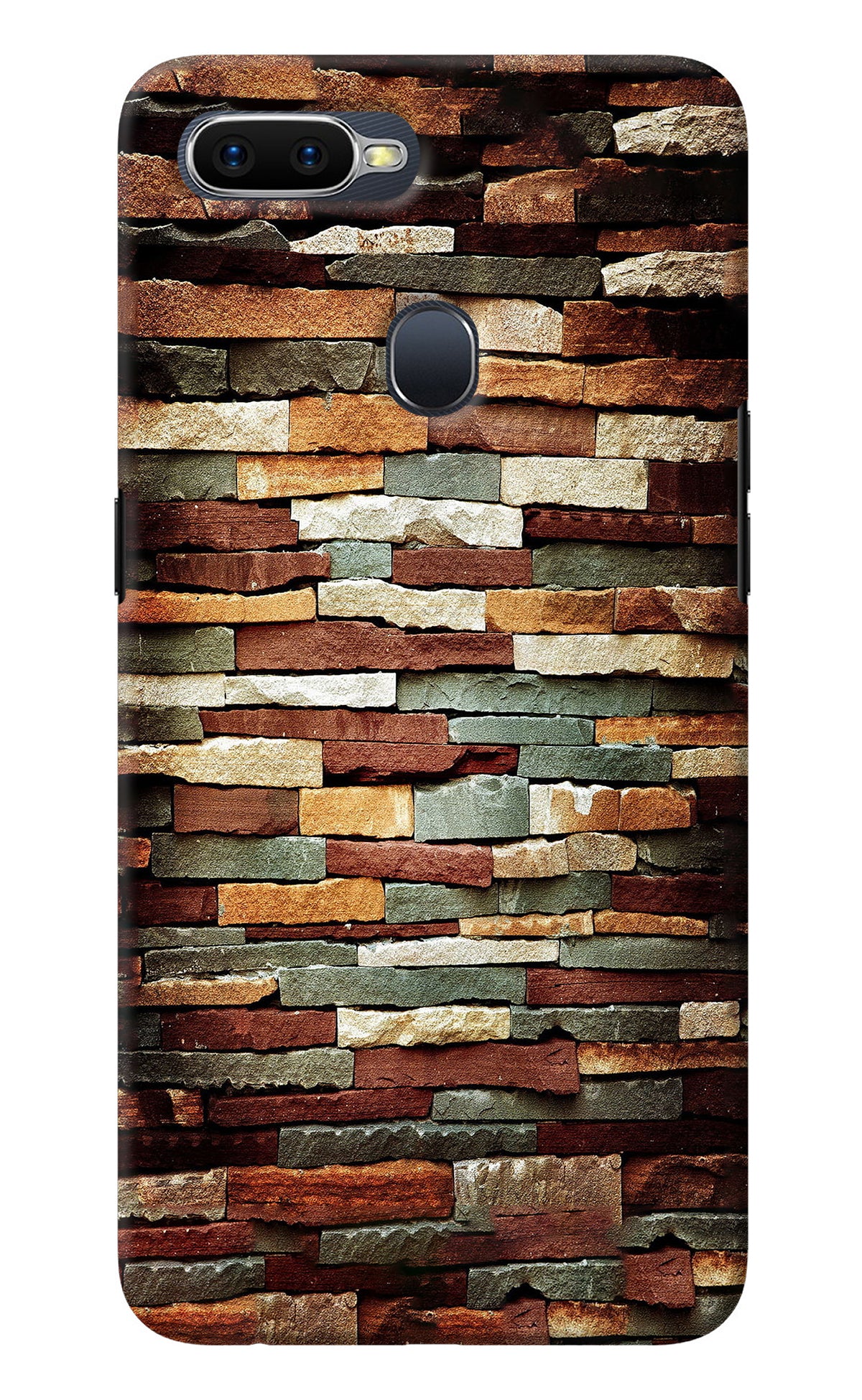 Bricks Pattern Oppo F9/F9 Pro Back Cover