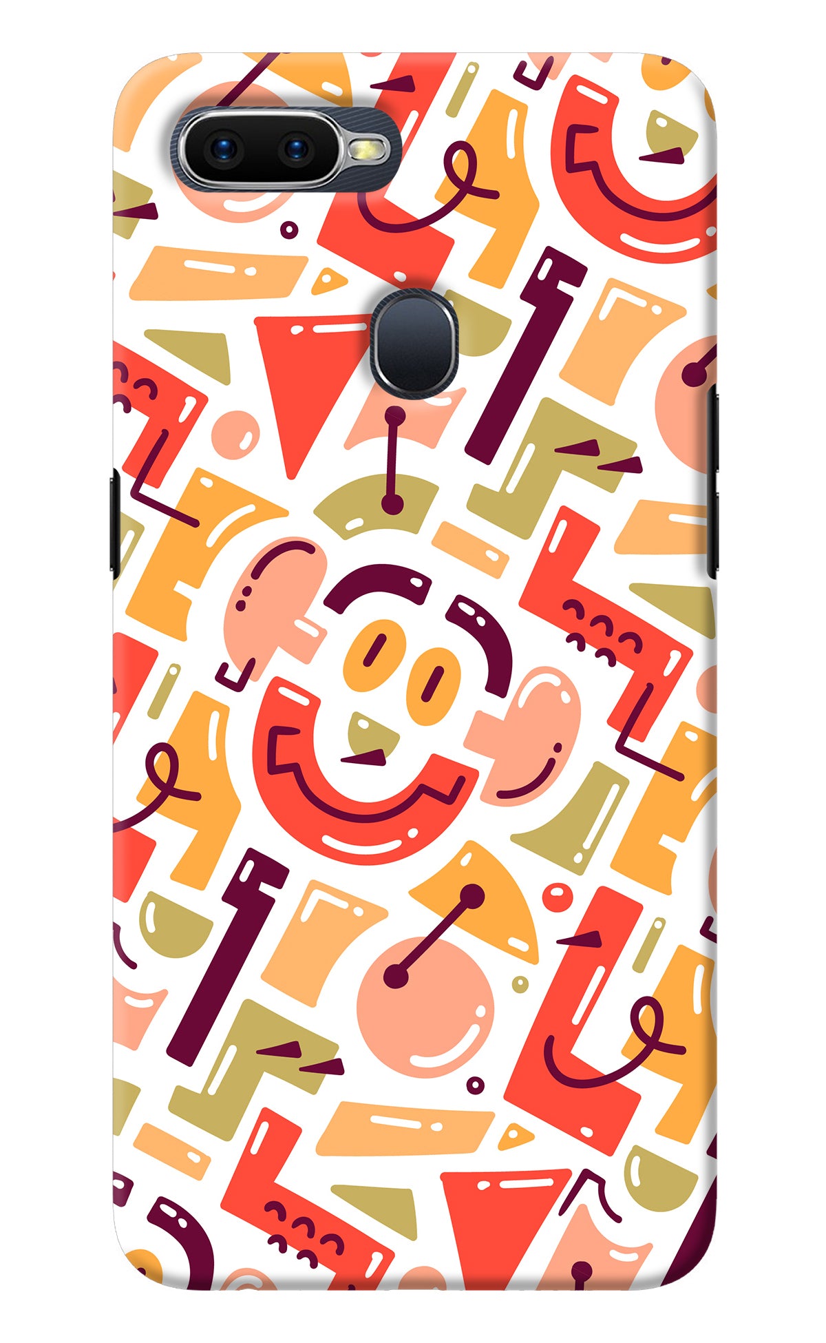 Doodle Pattern Oppo F9/F9 Pro Back Cover