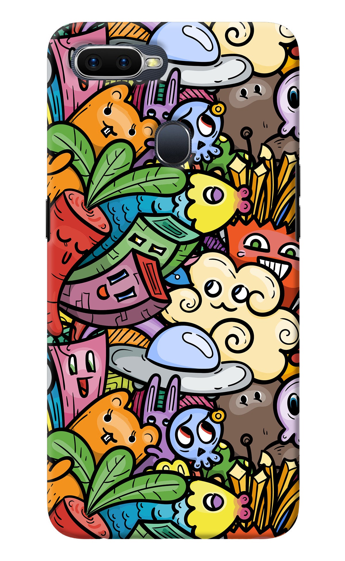 Veggie Doodle Oppo F9/F9 Pro Back Cover