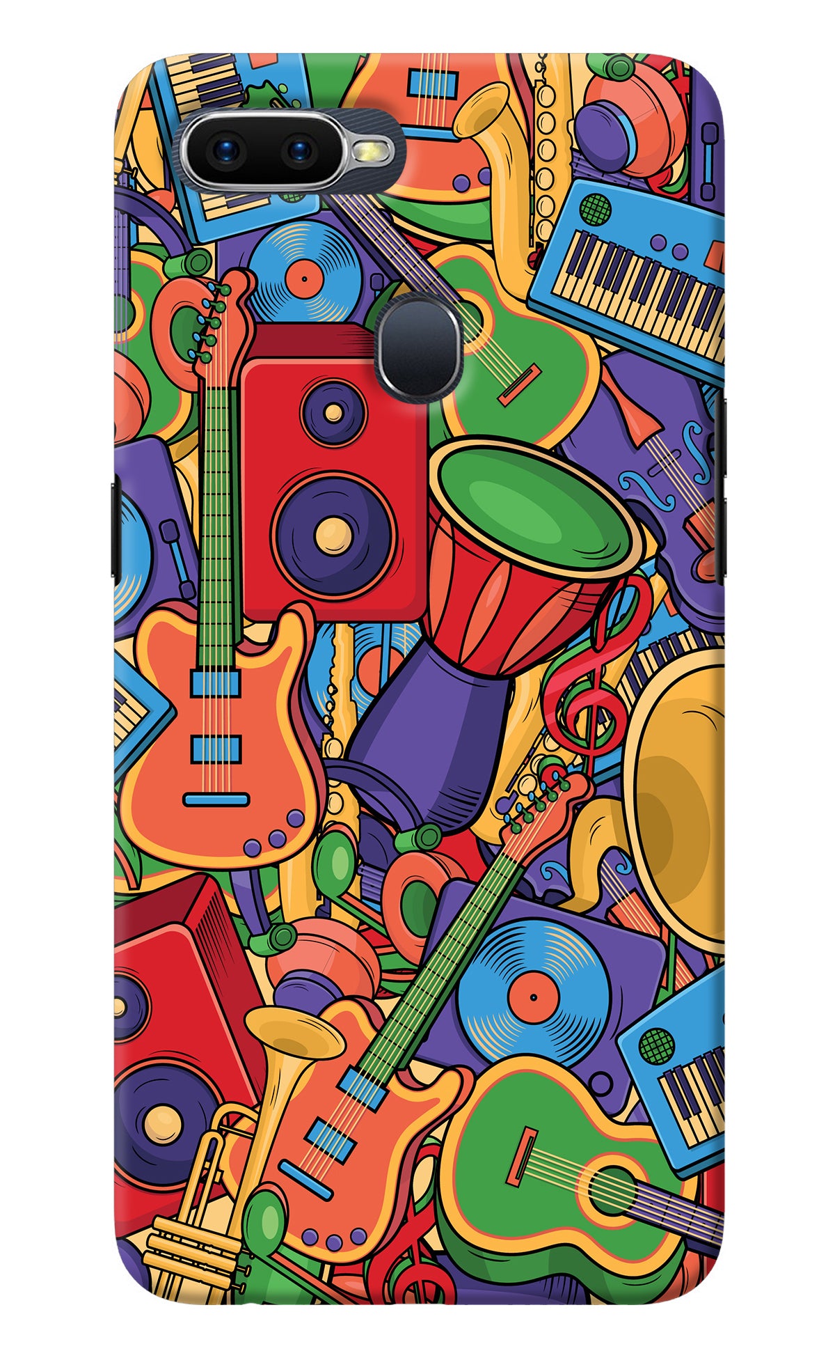 Music Instrument Doodle Oppo F9/F9 Pro Back Cover