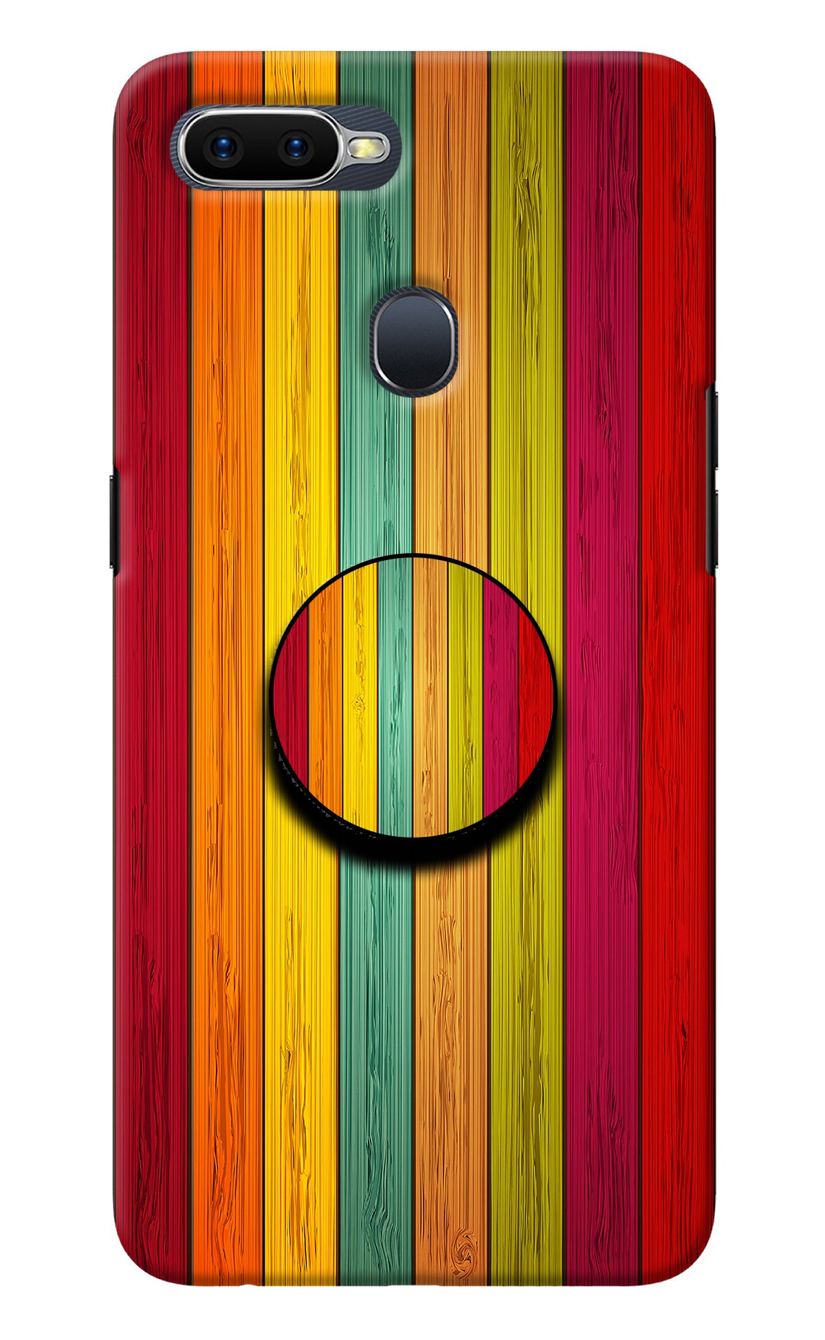 Multicolor Wooden Oppo F9/F9 Pro Pop Case