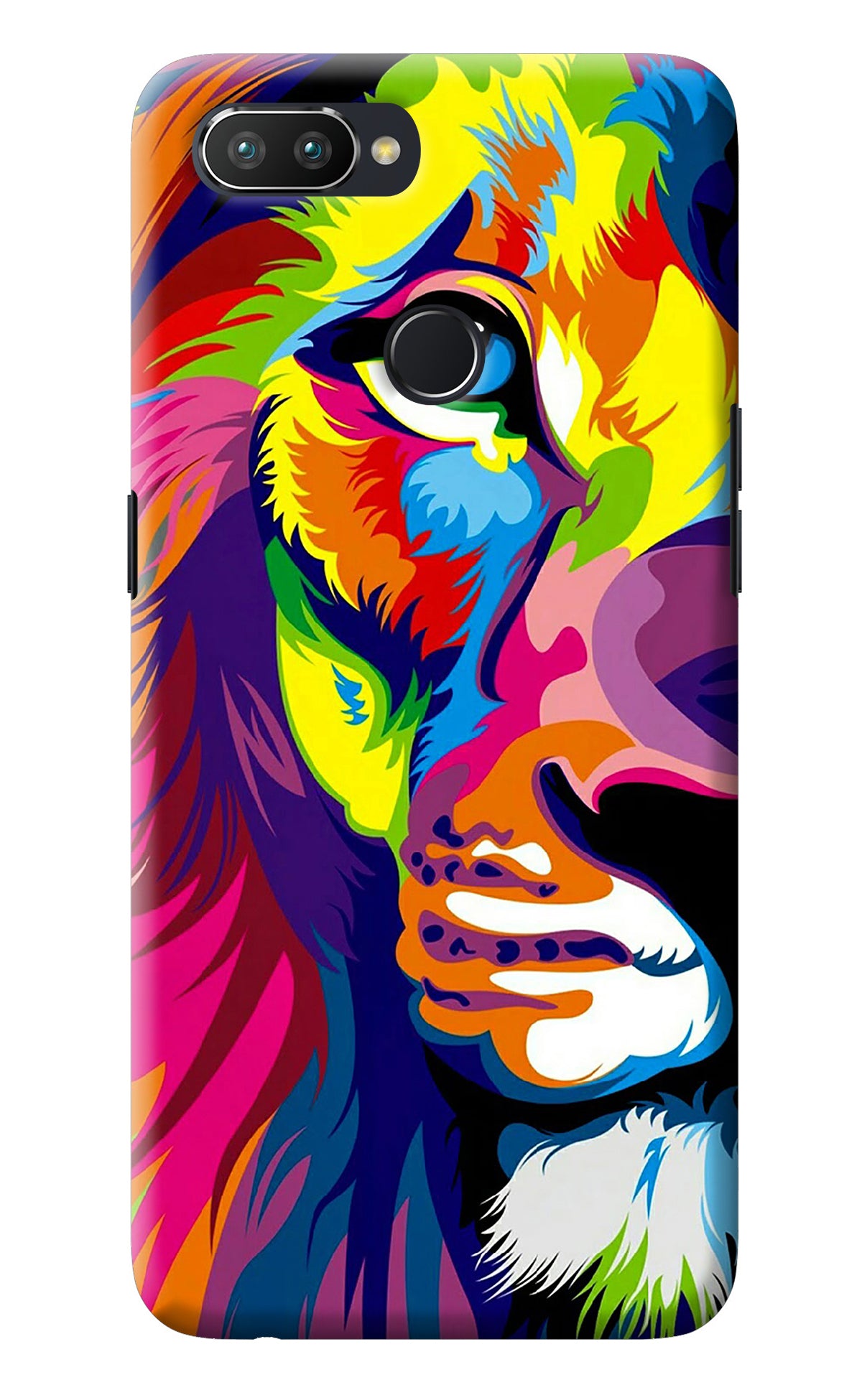 Lion Half Face Realme 2 Pro Back Cover