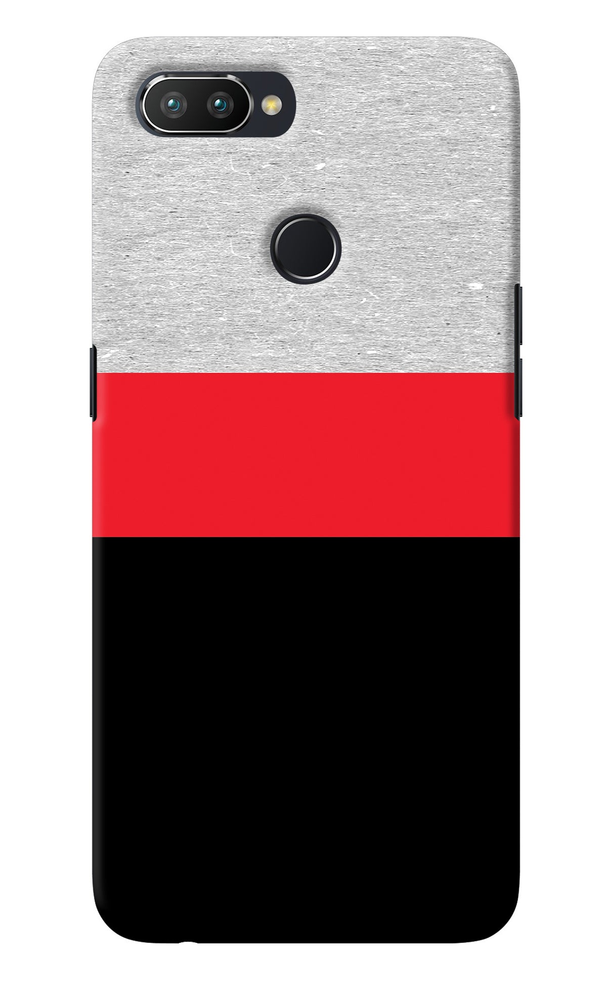 Tri Color Pattern Realme 2 Pro Back Cover