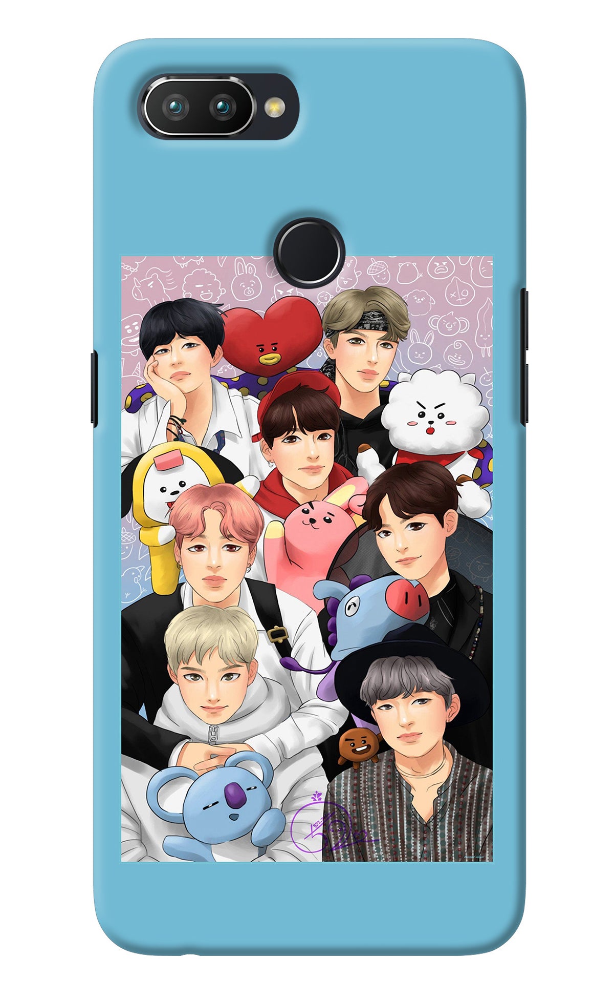 BTS with animals Realme 2 Pro Back Cover