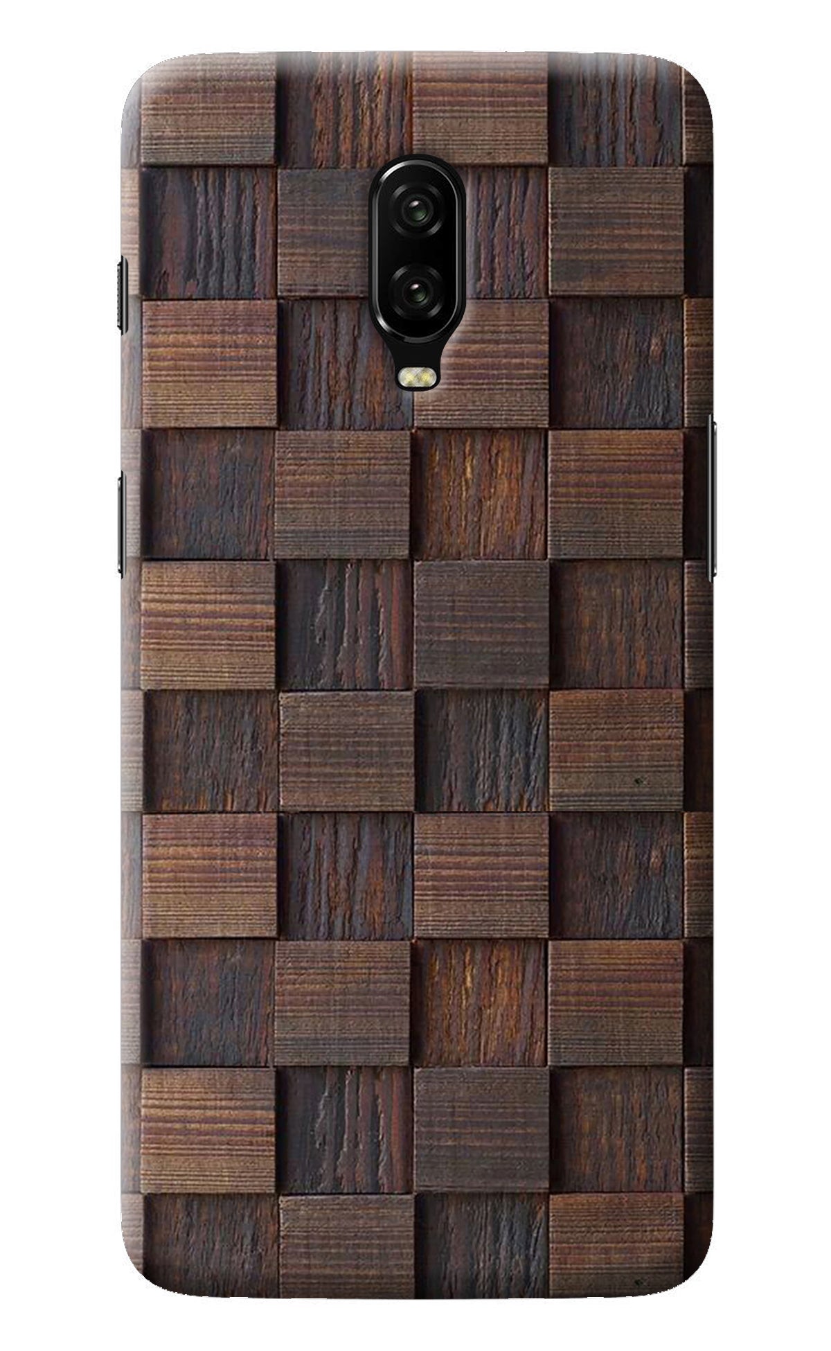 Wooden Cube Design Oneplus 6T Back Cover