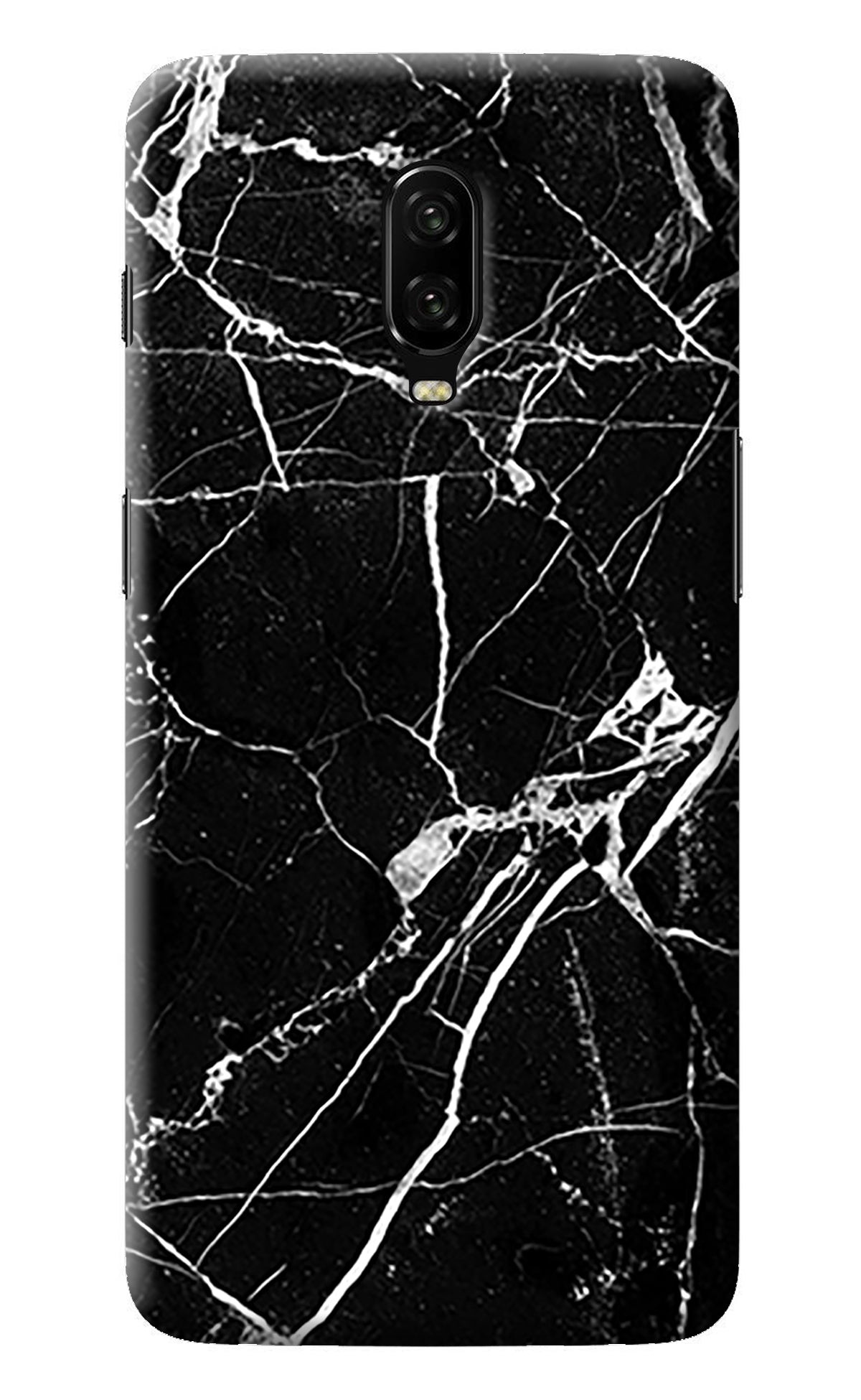 Black Marble Pattern Oneplus 6T Back Cover
