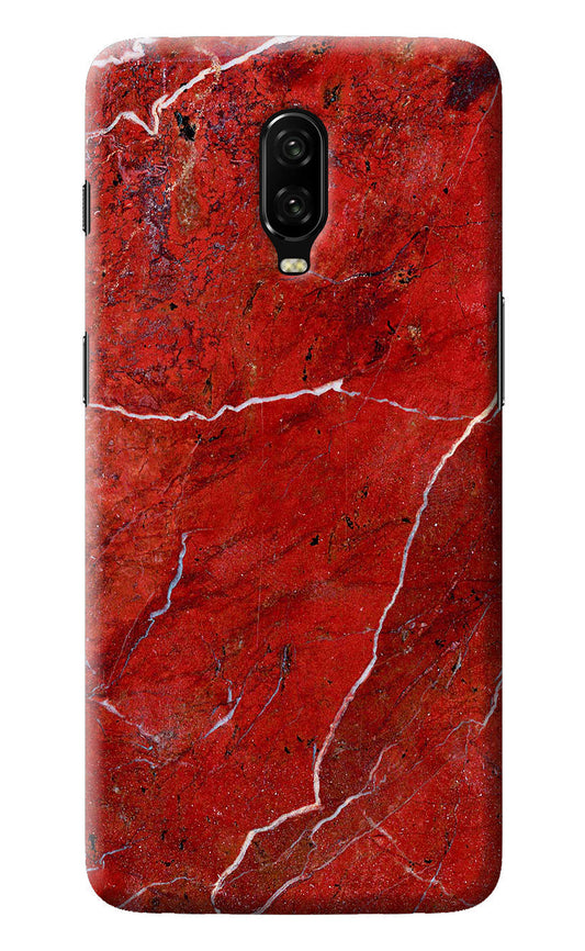Red Marble Design Oneplus 6T Back Cover