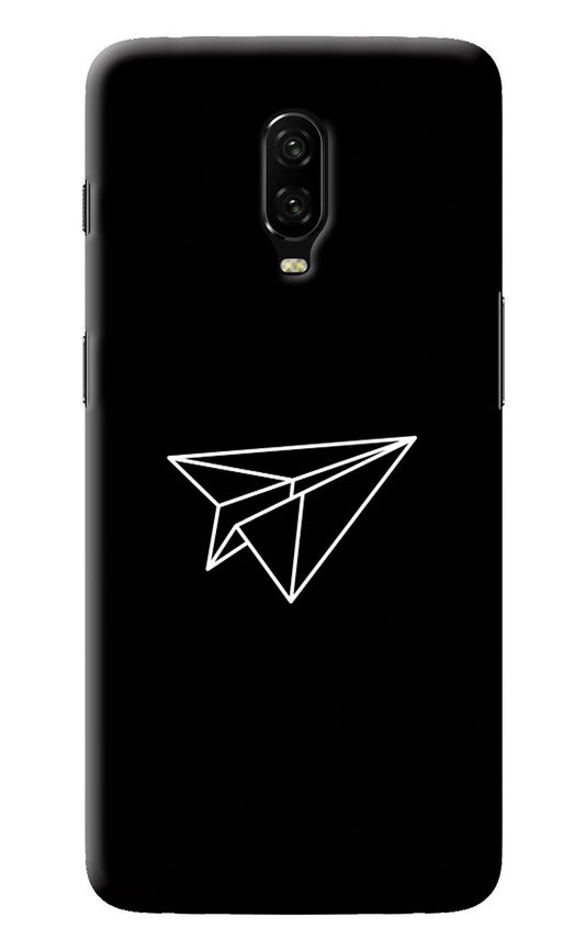 Paper Plane White Oneplus 6T Back Cover