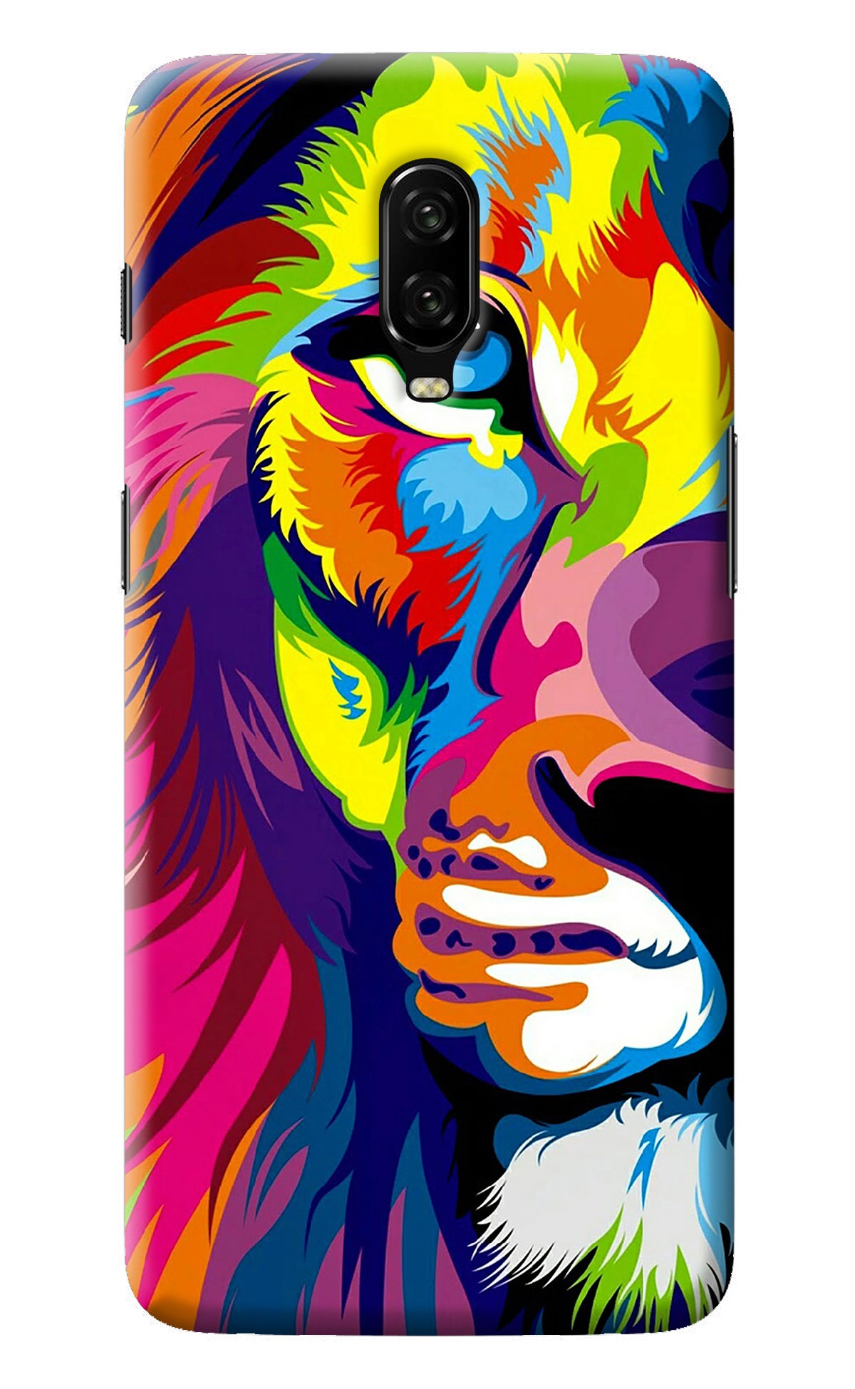 Lion Half Face Oneplus 6T Back Cover